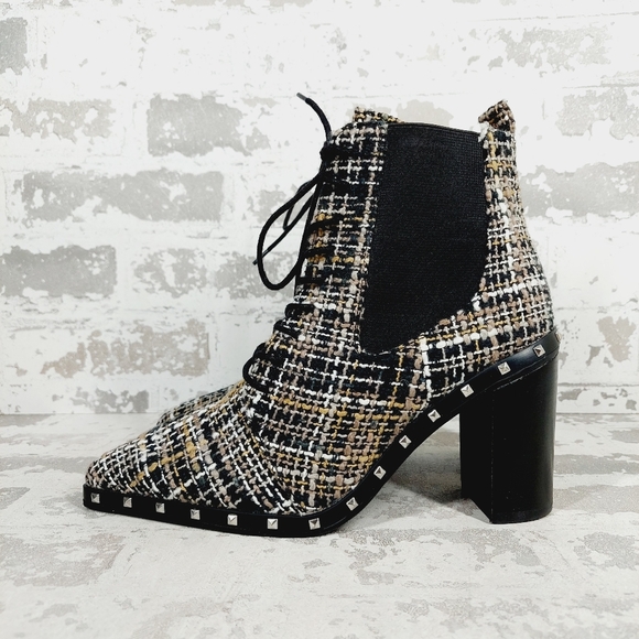 Charles By Charles David Shoes - NEW Charles By Charles David Debate Brown Tweed Ankle Boots i756